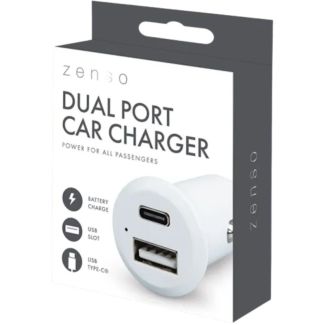 Zenso Dual Port Car Charger (USB & Type-C)