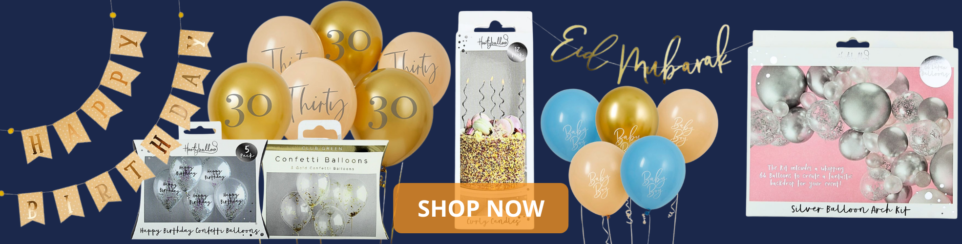 Browse the new additions to our range of party supplies for anniversary, baby shower, birthday, bridal shower, eid, mother's day, father's day and many other occasions.
