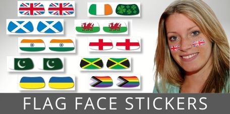 Wholesale Flag Face Stickers